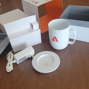 Ember Mug 2 Smart Temperature Control 10oz White New open box Adobe Corp Logo
